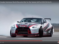 日産 GT-R、304.96km/hで高速ドリフト…ギネス新記録の瞬間［動画］ 画像