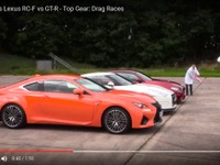日産 GT-R、レクサス RC FとBMW M4 と加速競争［動画］ 画像