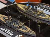 【静岡ホビーショー16】ハセガワ、新作ウォーターライン「日本海軍 戦艦 三笠」を展示 画像