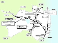 東北道 鏡石PAでスマートIC社会実験を実施 画像