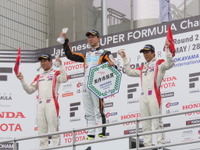 【スーパーフォーミュラ 第2戦】雨でセーフティカー先導走行だけの決着に…石浦宏明が今季初勝利 画像