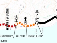 JR東日本、常磐線小高～原ノ町間は7月12日再開…避難指示解除受け 画像