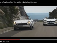 フィアットの「父の日」映像、新旧 124スパイダー が対面［動画］ 画像