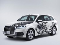 アウディ Q7、墨絵アーティストコラボモデルがヤフオクに…入札殺到、すでに500万円突破 画像