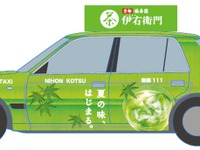 日本交通×伊右衛門、なおもてなしタクシーを期間限定で運行 画像