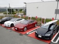 燃料費無料、排ガスゼロで本州縦断---テスラ、浜松に充電施設を開設 画像