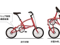 折畳み自転車シェアリング---ブリヂストンサイクルとドコモ・バイクシェア 画像