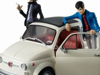 「画策のサンマリノ」フィアット 500 モデルカーとルパン&次元のフィギュアをセット 画像
