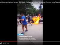 ランボルギーニ、事故で真っ二つ…ドライバー救出直後に火災［動画］ 画像