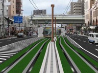 阪堺電軌、上町線の軌道を一部移設…関西初の「芝生」に 画像