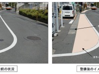 京福撮影所前駅とJR太秦駅を結ぶ道路を改良…カラー舗装など 画像