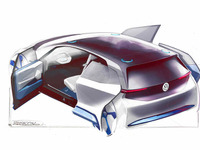 【パリモーターショー16】VWのEVコンセプト、スライドドアが見えた 画像