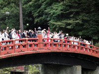 世界のミス68人、東武特急・金谷ホテル・日光神橋を彩る 画像