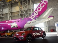 【VW×Peach】自動車を航空機内で発売---コラボ記念仕様 画像