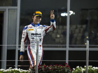 松下信治、GP2アブダビ戦のレース1で2位表彰台を獲得 画像