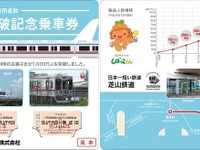 日本一短い芝山鉄道、開業14年で1000万人…記念切符発売へ 画像
