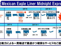 業界最速、メキシコ向け航空混載サービス…日本発翌日早朝に到着 画像