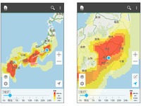 ナビタイム、飛散量を確認できる「花粉マップ」を提供開始 画像