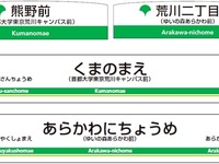 都電荒川線の2停留場に副名称…「首都大学」「ゆいの森」 画像