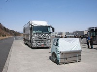 大型トラックADAS機能を体験、AMT、緊急ブレーキ、前車追従など…三菱ふそう スーパーグレート 新型 画像