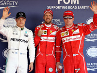 【F1 ロシアGP】ベッテルがポールポジションを獲得、フェラーリが久しぶりに最前列独占 画像