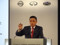 日産 西川社長「世界シェア8％は次期中計で」…今期営業利益は8％減益予想 画像