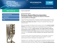 BASF×VW、第6回サイエンスアワード エレクトロケミストリー賞の募集を開始 画像