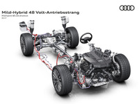 アウディ A8 新型、マイルドハイブリッドを標準装備---48V 画像