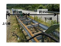 分離帯は支柱1本で2本を支える「両面型ガードレール」...新城・東名事故現場 画像