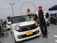 サーキットの実況でお馴染みピエール北川アナが N-ONEレース に挑戦! 画像