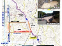 集中豪雨で通行止めだった国道211号線、緊急車両の通行が可能に 画像