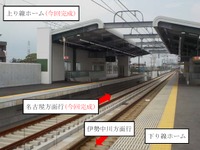 近鉄名古屋線の伏屋駅、上り線も高架化…踏切2カ所解消　9月23日 画像