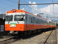 上高地線の車両基地で撮影会…モハ10形リバイバルカラーを展示　9月17日 画像