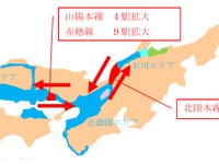 富山から山口までICカードのエリア統合…JR西日本「ICOCA」大幅拡大へ 画像