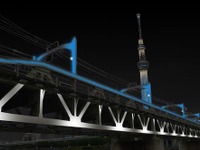 東武鉄道、隅田川橋りょうをライトアップへ…浅草・スカイツリー観光開発の一環 画像