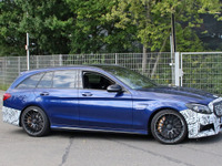 メルセデスAMG C63ワゴン もマイチェン!マスク一新&フルデジタルクラスタ採用か 画像