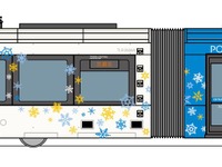 富山ライトレールに雪明かりのラッピング…LEDによる装飾も　12月1日から 画像