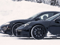 ポルシェ911 vs ミッションE、新型対決!? 豪雪地帯を封鎖し極秘テスト 画像