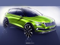 シュコダが電動SUVコンセプト、ジュネーブモーターショー2018で公開へ 画像