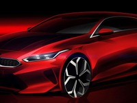 キアのCセグセグメントコンパクト、シード 新型のティザースケッチ…ジュネーブモーターショー2018で公開予定 画像