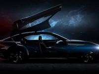 ピニンファリーナの電動GTに巨大ポップアップドア、ジュネーブモーターショー2018で公開へ…ティザーイメージ 画像
