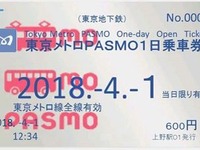 東京のICカード地下鉄1日乗車券が無記名『PASMO』も対象に　3月17日から…子供用はなし 画像