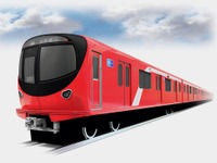 鮮やかなスカーレット色にサインウェーブ…東京メトロ丸ノ内線に新型車　2019年2月から運行する予定 画像