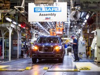 スバル アセント 、量産第一号車がラインオフ…新型3列シートSUV 画像