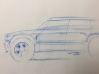 フィスカーの電動SUV、ティザースケッチ発表 画像