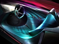 DSの2035年の電動スポーツ、X E-TENSE …内装のイメージスケッチ 画像