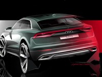 アウディの最上級SUV『Q8』、ティザースケッチ 6月発表へ 画像