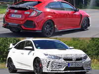 ホンダ シビックタイプR に廉価モデル登場か!? 謎のプロトタイプ2台を目撃 画像