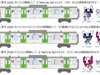 山手線に東京オリンピック・パラリンピックマスコットのラッピング…開催2年前を盛り上げる 画像