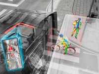 コンチネンタル、大型トラックの巻き込み事故防止システム開発…AIが歩行者や自転車の動きを予測 画像